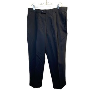 NWT Axcess By Claiborne Men's Plain Black Wool Pants Size 38x29